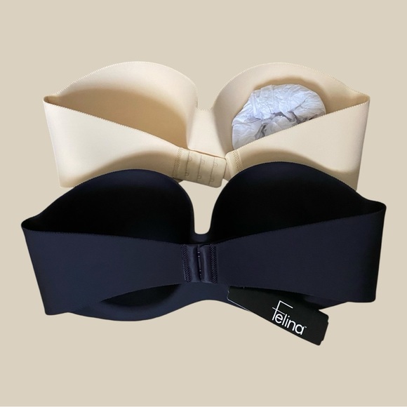 Felina Black and Cream Strapless Bras with Underwire Support
#N105 - Picture 3 of 5